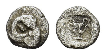 Thraco-Macedon Region, Uncertain, c. 500-450 BC. AR Hemiobol(?) (6mm, 0.20g). Ra...