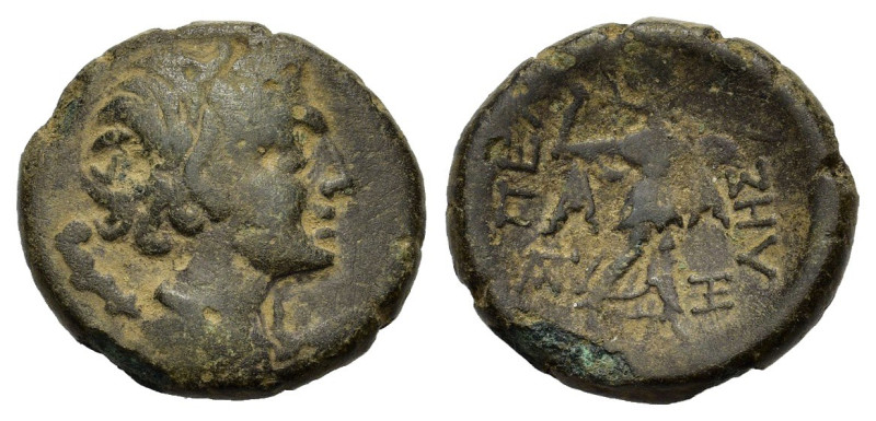 Macedon, Pella, c. 187-168/7 BC. Æ (21mm, 6.70g). Laureate head of Apollo r. R/ ...