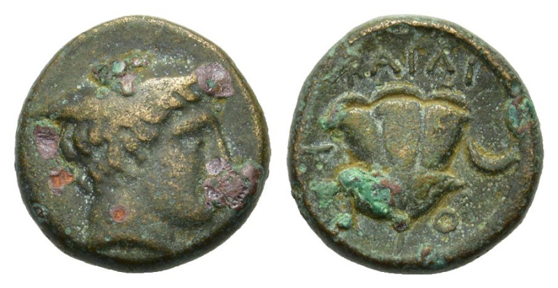 Macedon, Tragilos, c. 400 BC. Æ (16mm, 4.80g). Head of Hermes r., wearing petaso...