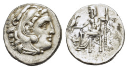 Kings of Macedon, Antigonos I Monophthalmos (Strategos of Asia, 320-306/5 BC, or king, 306/5-301 BC). AR Drachm (17mm, 4.10g). In the name and types o...