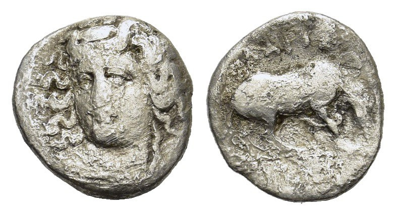 Thessaly, Larissa, late 4th-early 3rd century BC. AR Hemidrachm (14mm, 2.00g). H...