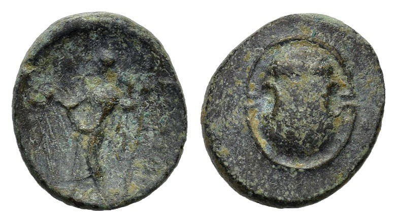 Boeotia, Federal Coinage, c. 225-171 BC. Æ (15mm, 2.58g). Boiotian shield, club ...