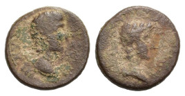 Tiberius with Germanicus ? (14-37). Lydia, Sardis(?). Æ (16mm, 2.80g). Bare head r. R/ Bare head r. Cf. RPC I 2992. Fine