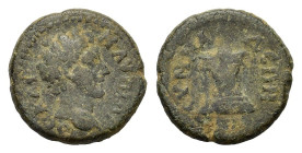 Marcus Aurelius (Caesar, 139-161). Phrygia, Synnada. Æ (15mm, 2.30g). Bare head r. R/ Lighted and garlanded altar. RPC IV.2 online 2211 (temporary). G...