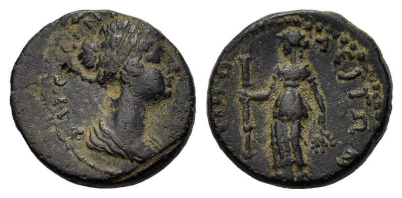 Faustina Junior (Augusta, 161-180). Macedon, Amphipolis. Æ (18mm, 4.90g). Draped...