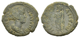 Faustina Junior (Augusta, 147-175). Phrygia, Hierapolis. Æ (22mm, 4.80g). Draped bust r. R/ Zeus Lydios standing l., holding eagle and long sceptre. R...