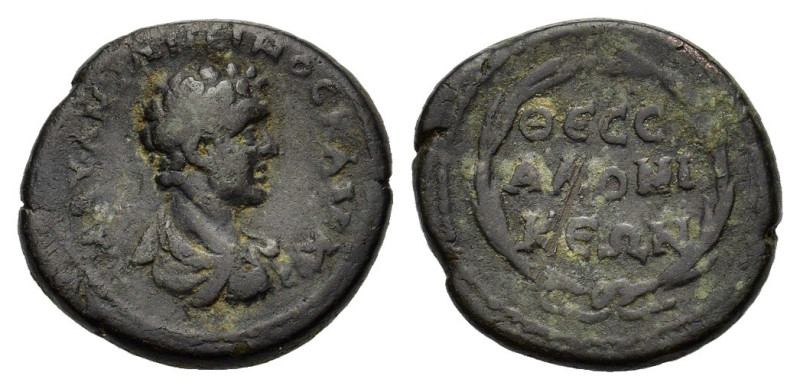 Caracalla (Caesar, 196-198). Macedon, Thessalonica. Æ (20mm, 6.20g). Bare-headed...