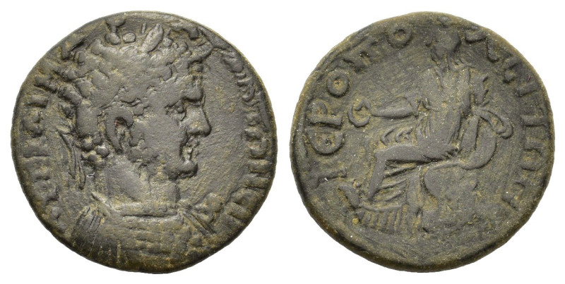 Caracalla (198-217). Phrygia, Hieropolis. Æ (23.5mm, 7.50g). Laureate and cuiras...