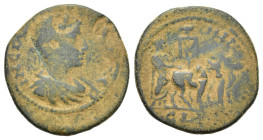 Severus Alexander (222-235). Cilicia, Ninica-Claudiopolis. Æ (29mm, 13.70g). Laureate, draped and cuirassed bust r.; c/m: Nike. R/ Colonist ploughing ...