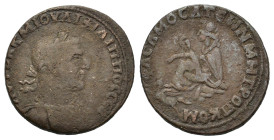 Philip I (244-249). Commagene, Samosata. Æ (31mm, 15.00g). Laureate and cuirassed bust r. R/ Tyche seated l. on rocks, with eagle perched on her r. ar...