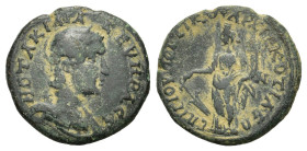 Otacilia Severa (Augusta, 244-249). Phrygia, Cotiaeum. Æ (24.5mm, 6.40g). G. Iul(ius) Ponticus, high priest. Diademed and draped bust r. R/ Tyche stan...