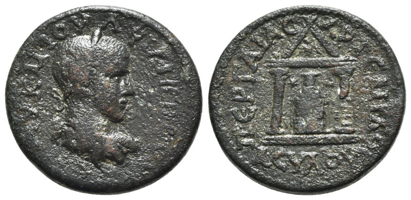 Philip II (Caesar, 244-247). Pamphylia, Perge. Æ (27mm, 14.14g, 11h). Laureate, ...