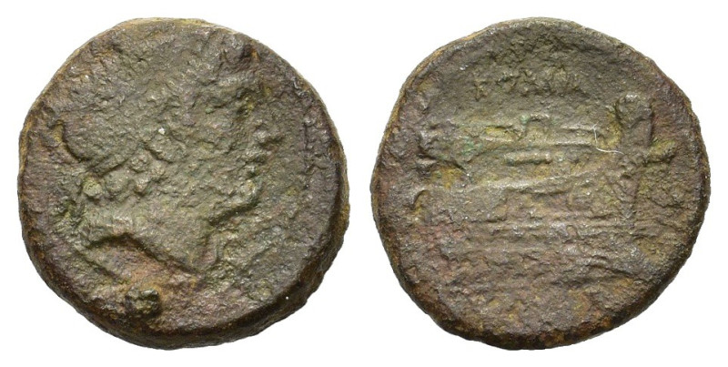 Anonymous, Rome, after 211 BC. Æ Sextans (21mm, 7.10g). Head of Mercury r. weari...