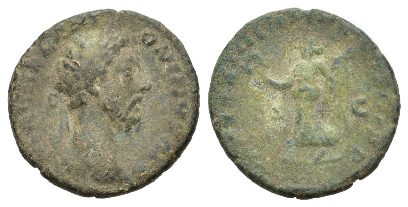 Marcus Aurelius (161-180). Æ As (24mm, 8.00g). Rome, 177-8. Laureate head r. R/ ...