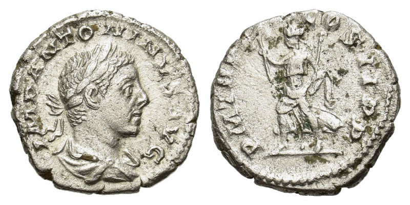 Elagabalus (218-222). AR Denarius (18mm, 3.34g). Rome, AD 219. Laureate and drap...