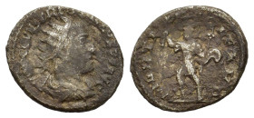 Trebonianus Gallus (251-253). AR Antoninianus (22mm, 3.70g). Antioch. Radiate, draped and cuirassed bust r. R/ Mars advancing l., holding branch and s...