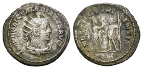 Valerian I (253-260). Antoninianus (24mm, 4.00g). Samosata, 256-260. Radiate, draped and cuirassed bust r. R/ The Orient standing r., presenting wreat...