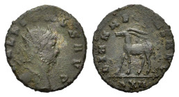Gallienus (253-268). Antoninianus (20mm, 2.90g). Rome, 267-8. Radiate head r. R/ Stag standing l.; XII. RIC V 179; MIR 750b. Good Fine