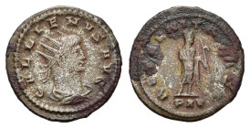 Gallienus (253-268). Antoninianus (21mm, 3.70g). Antioch, c. 266-8. Radiate, draped and cuirassed bust r. R/ Saturn standing l., holding harpa; PXV. R...