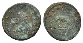 Gallienus (253-268). Antoninianus (20mm, 3.30g). Antioch, c. 264-5. Radiate head l. R/ She-wolf standing r., suckling twins; palm frond in exergue. RI...