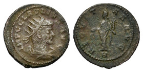 Claudius II (268-270). Radiate (21mm, 3.60g). Antioch, AD 268. Radiate, draped and cuirassed bust r. R/ Aequitas standing facing, head l., holding sca...