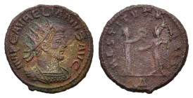 Aurelian (270-275). Radiate (21mm, 5.00g). Antioch, 275-6. Radiate and cuirassed bust r. R/ Victory standing r., presenting wreath to emperor standing...