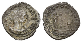 Aurelian (270-275). Radiate (23mm, 3.50g). Antioch, 272-3. Radiate and cuirassed bust r. R/ Victory standing r., presenting wreath to emperor standing...