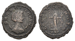 Severina (Augusta, 270-275). Antoninianus (23mm, 3.50g). Antioch, AD 275. Draped bust r., wearing stephane and set on crescent. R/ Fides standing faci...