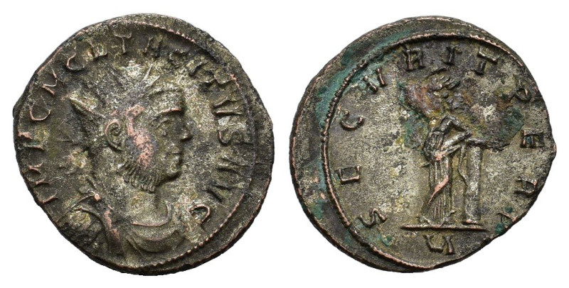 Tacitus (275-276). Radiate (20mm, 3.60g). Ticinum, AD 276. Radiate, draped and c...