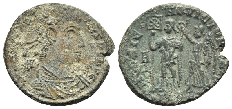 Constantius II (337-361). Æ Centenionalis (23mm, 4.64g, 6h). Siscia, AD 350. Pea...