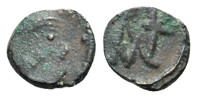 Anastasius I (491-518). Æ Nummus (8mm, 0.50g, 6h). Constantinople, 491-498. Diad...