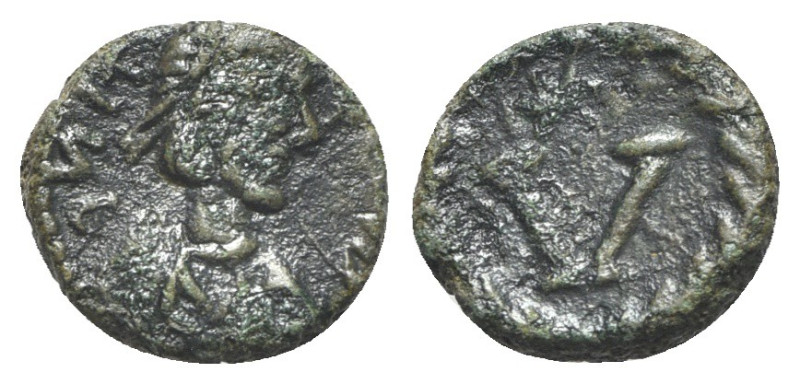 Justinian I (527-565). Æ 5 Nummi (11.5mm, 1.25g, 6h). Imitative (Sicilian?) mint...