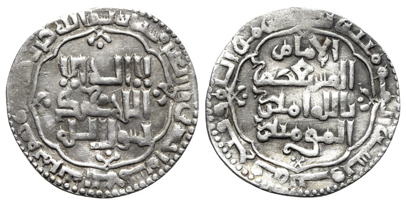Abbasid. Al-Mustansir (AH 623-640 / AD 1226-1242) AR Dirham (24mm, 2.95g). Al-Sa...