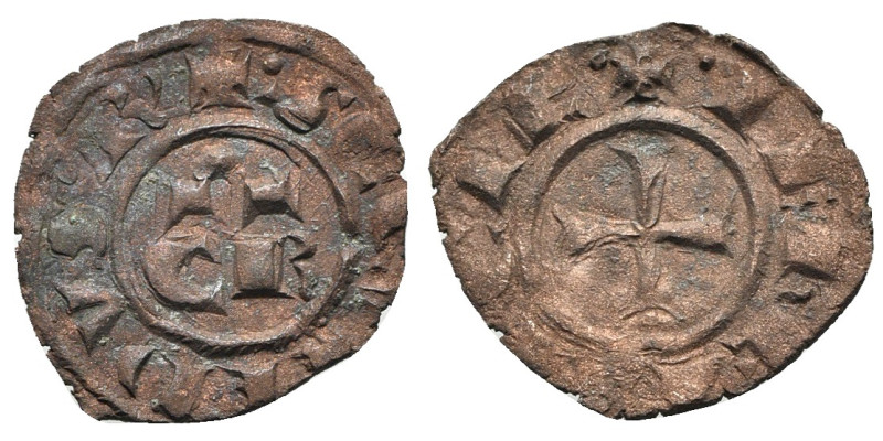 Italy, Sicily, Brindisi or Messina. Corrado II (1254-1258). BI Denaro (17mm, 0.6...