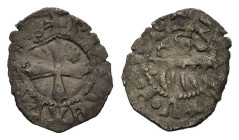 Italy, Papal States. Rome, Senate, c. 14th-15th century. BI Denaro Provisino (16mm, 0.60g). Comb; S above. R/ Cross; star in fourth quarter. CNI 382 N...