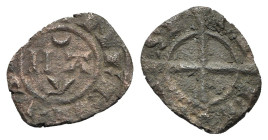 Italy, Sicily, Messina. Manfredi (1258-1266). BI Denaro (14mm, 0.60g). MA Y. R/ Cross. MIR 139; Spahr 200. Near VF