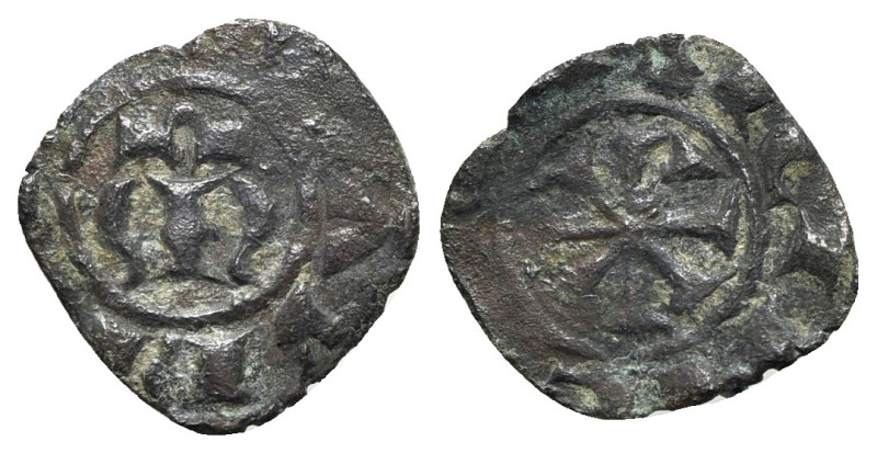 Italy, Sicily, Messina. Manfredi (1258-1266). BI Denaro (15mm, 0.66g). Large M. ...