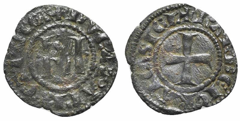 Italy, Sicily, Messina. Carlo I d’Angiò (1266-1285). BI Denaro (17mm, 0.89g). KA...