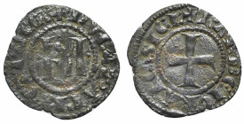 Italy, Sicily, Messina. Carlo I d’Angiò (1266-1285). BI Denaro (17mm, 0.89g). KA. R/ Cross. Spahr 37. Near VF