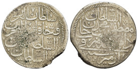 Ottoman Empire. Mustafa II (1106-1115 AH / 1695-1703 AD) Kurush AH 1106 (AD 1695). Izmir mint. KM 121.3; Pere 490. VF-