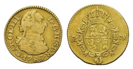 Spain, Carlos III (1759-1788). AV Half Escudo 1786 (14mm, 1.70g). KM 425. Near VF