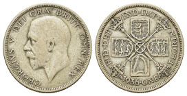 United Kingdom, George V (1910-1936). 1 Florin 1936 (28.5mm, 11.12g). KM 834. Near VF