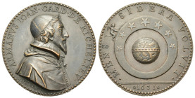 France, Cardinal de Richelieu. Medal 1631 (52mm, 77.09g). Bust r. R/ Winged genius and globe. EF