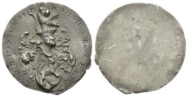 Germany, Badge 1646 (45mm, 19.13g). KIRCHENSITERBACH REIP NORIB VII VIR Etc A L A 1646, Coat of arms surmounted by lion. VF