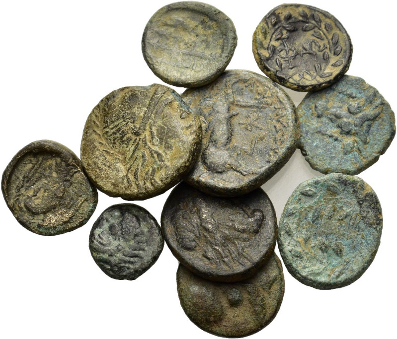 Lot of 10 Greek Æ coins, to be catalog. Lot sold as is, no return