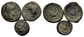 Lot of 3 Greek Æ coins, to be catalog. Lot sold as is, no return