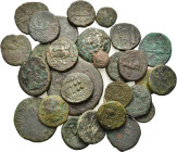 Mixed lot of 29 Greek and Roman Provincial Æ coins, to be catalog. Lot sold as is, no return