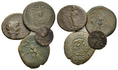 Mixed lot of 4 Greek and Roman Provincial Æ coins, to be catalog. Lot sold as is, no return