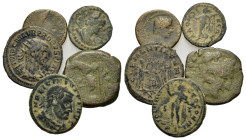 Mixed lot of 5 Roman Provincial, Roman Republican and Roman Imperial Æ coins, to be catalog. Lot sold as is, no return