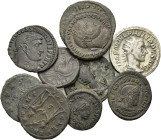 Lot of 10 Roman Imperial Antoninianii and Folles, to be catalog. Lot sold as is, no return